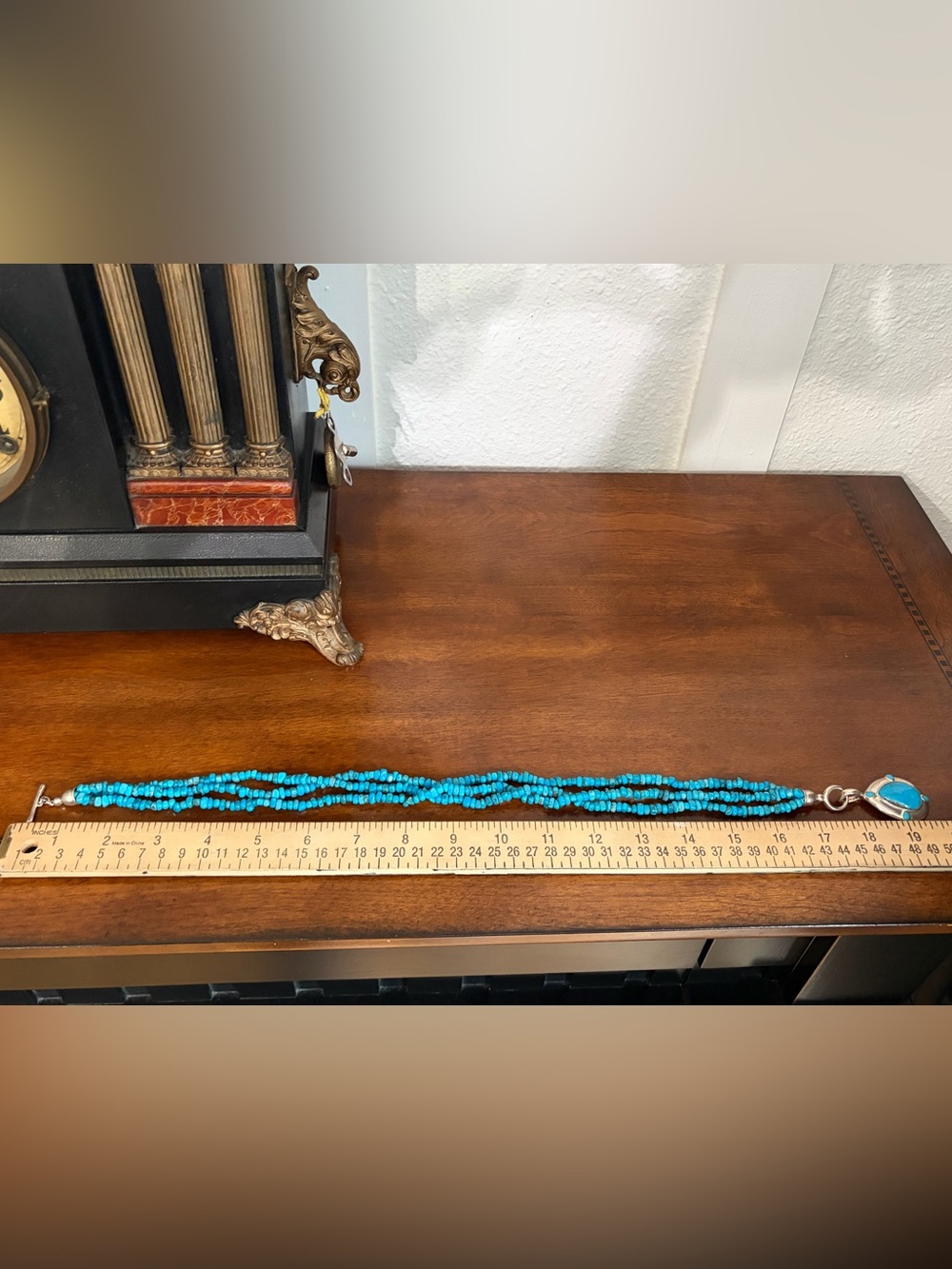 Carolyn Pollack Relios Signed Turquoise 925 Sterling Necklace & Pendant - Picture 8 of 10